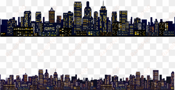 cities skylines city landscape - buildings at night landscape