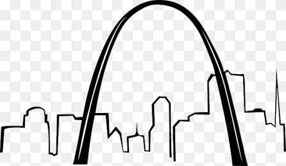 city, black, gateway, outline, saint, drawing, sketch - st louis arch clip art