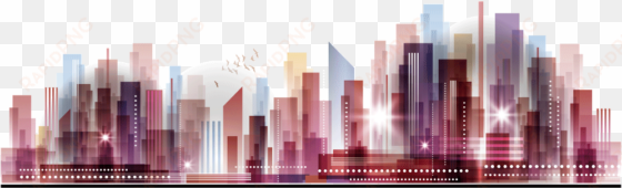 city cityscape watercolor watercolor ftestickers - colorful vector png city