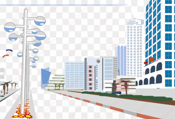 city street png - street city vector png