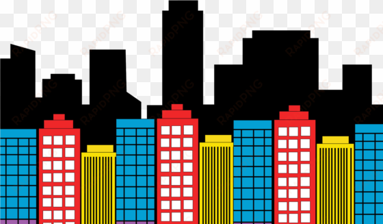 cityscape clipart pj mask - painel mulher maravilha cut