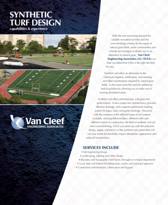 civil and structual engineers nj, pa, de and md > services - artificial turf