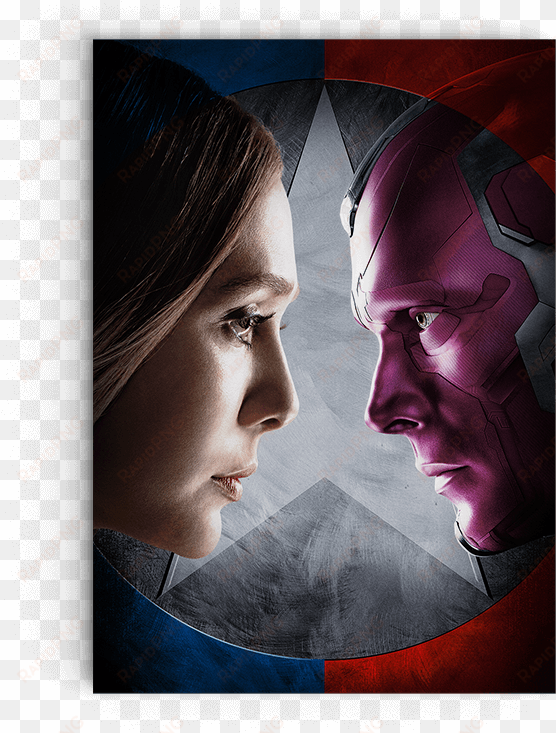 civil war scarlet witch & vision movie miniposter - scarlet witch civil war chinese poster