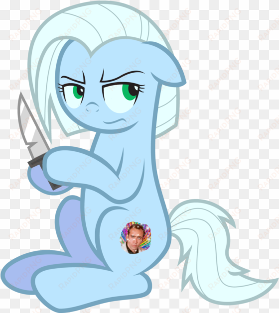 clamstacker, knife, nicolas cage, oc, oc only, oc - tracy cage cutie mark