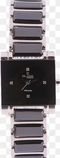 clarkford square dial chain watch black - analog watch