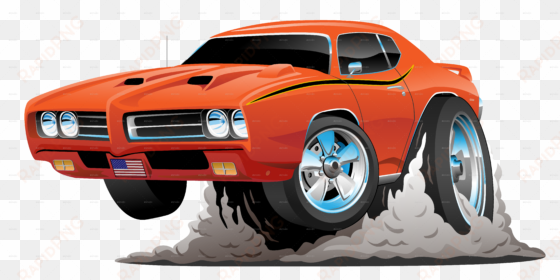 classic american muscle car - classic muscle car cartoon