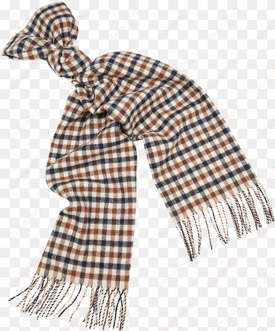 classic lambswool club check scarf - aquascutum club check scarf brown