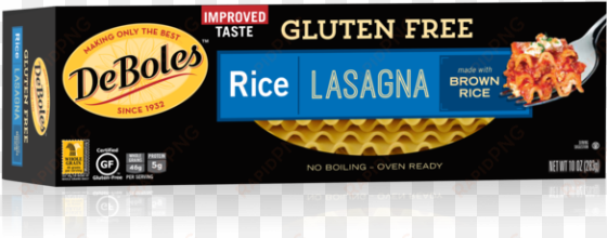 classic lasagna - deboles gluten free rice pasta, lasagna - 10 oz box