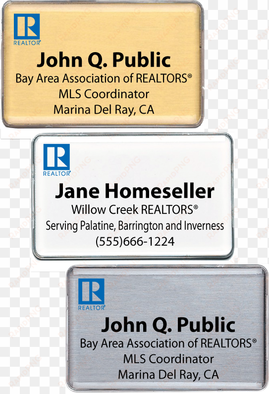 classic name badge - magnetic name tag real estate