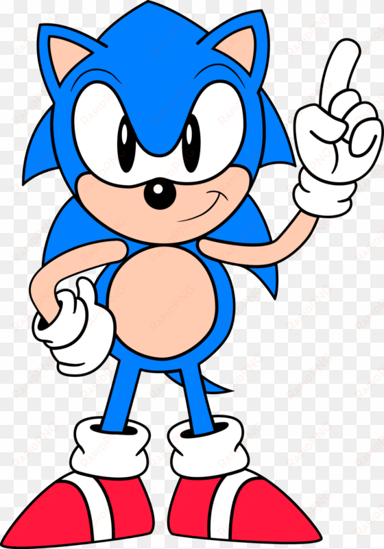 classic sonic front - sonic the hedgehog front