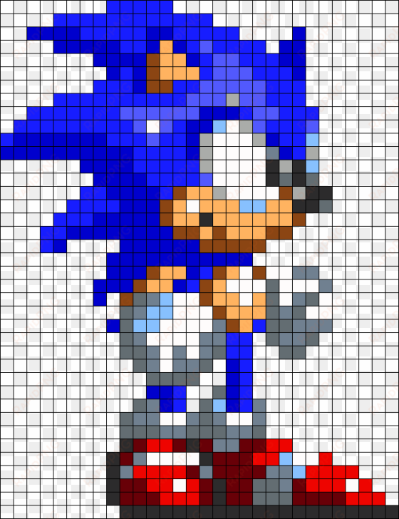 classic sonic perler bead pattern / bead sprite - sonic 3 pixel art