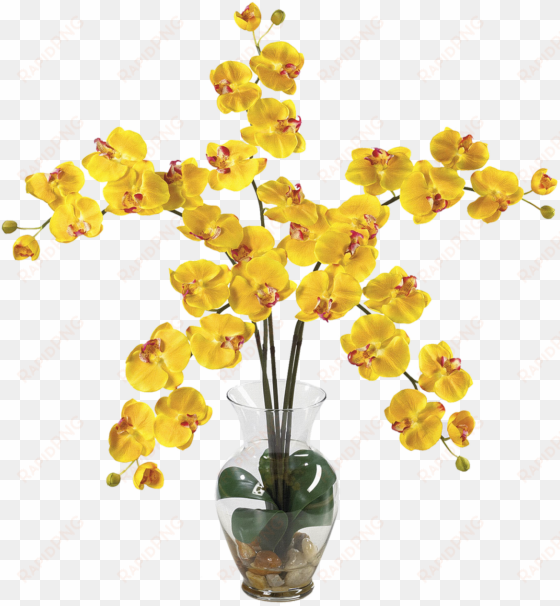 classical flower vase png clipart - nearly natural liquid illusion phalaenopsis silk orchid