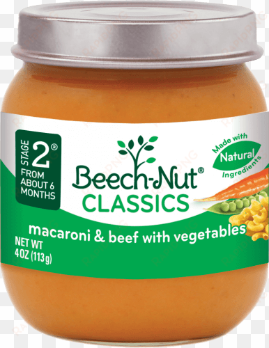 classics macaroni & beef with vegetables jar - beech-nut classics stage 2 chiquita banana