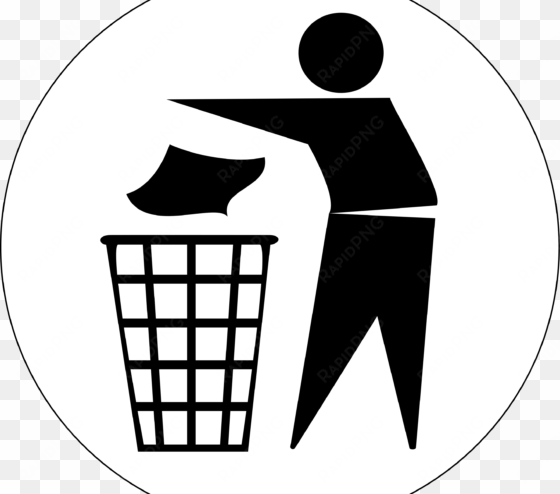 classroom clipart garbage can - people putting rubbish in the bin
