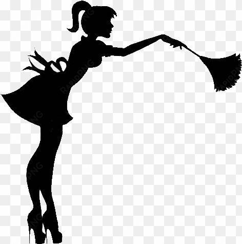cleaning lady clipart - cleaning lady clip art black and white