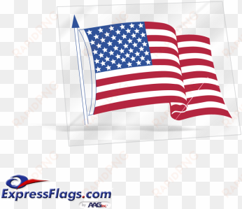 clear static cling american flag decals - american flag sticker