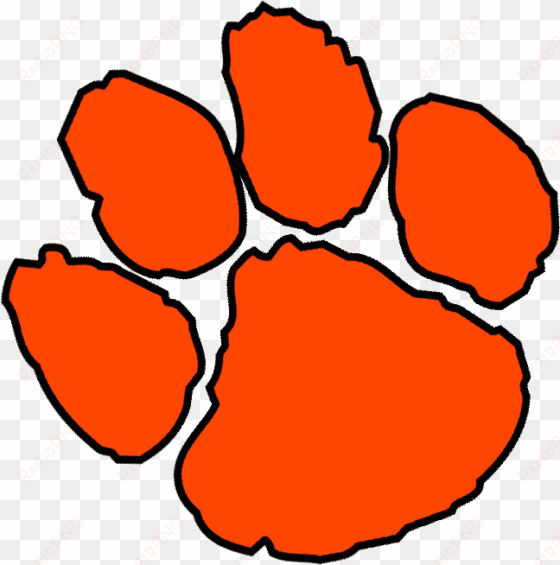 clemson tiger paw clipart - clemson tiger paw large