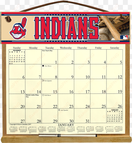 cleveland indians calendar holder - thunder calendar