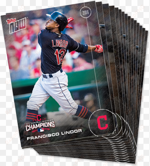 cleveland indians' clincher means new topps now team - primary key