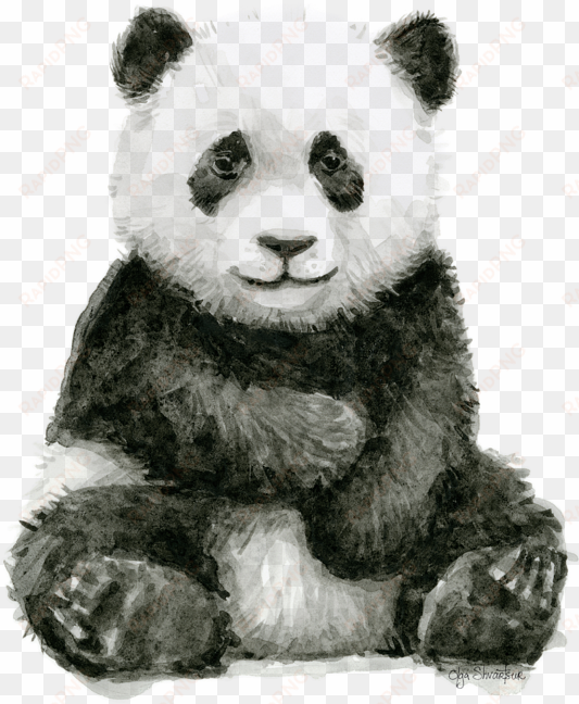click and drag to re-position the image, if desired - panda watercolor