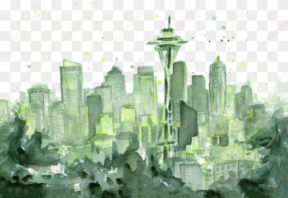 click and drag to re-position the image, if desired - seattle watercolor