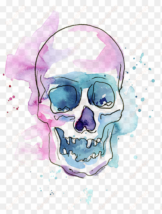 click and drag to re-position the image, if desired - skull watercolor painting