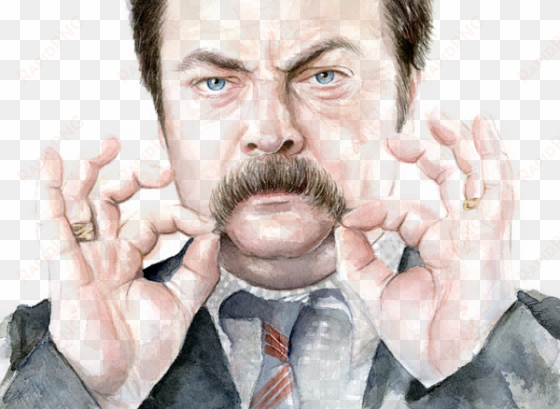 click and drag to re-position the image, if desired - swanson mustache metal print by olechka