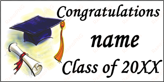 click for larger picture of personalized graduation - personalized graduation diploma banner
