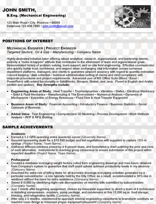 click here to download this mechanical engineer resume - project mechanical engineer resume