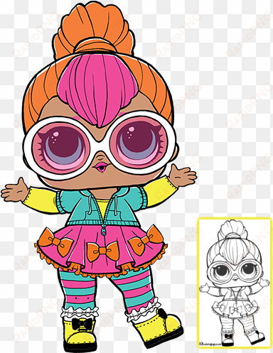click to download coloring sheet lol dolls, doll party, - lol surprise doll printables