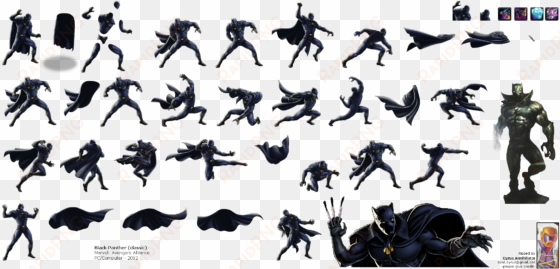 click to view full size - black panther poses