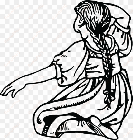 , , - clip art black and white picture of girl dancing