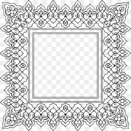 clip art decorative ornamental border big image png - square doily transparent