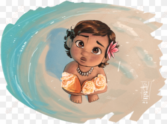 clip art free download goole drawing disney - baby moana transparent background