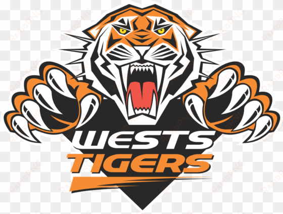 clip art free download transparent tiger west - west tigers nrl logo