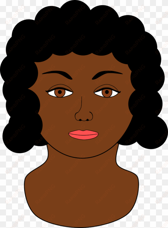 clip art lady s face big image png - black woman vector png