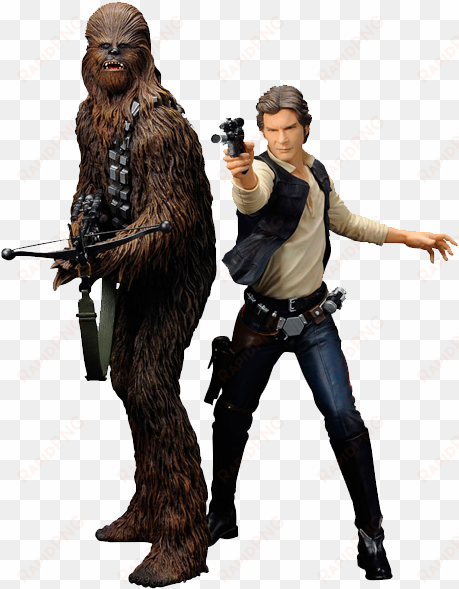 clip art library star wars artfx statue pack hero stash - kotobukiya star wars han solo • chewbacca artfx+ statue