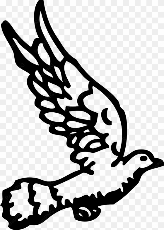 clip art peace dove cliparts co white - gambar merpati hitam putih