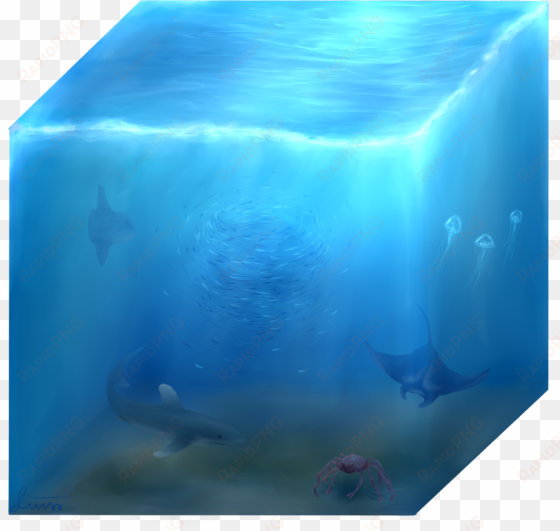 clip art royalty free cube of the ocean by liusssteen - drawing