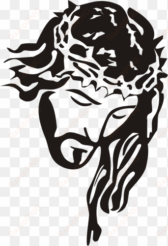 Clip Art Royalty Free Download Baby Jesus Clipart Black - Jesus Face Black And White transparent png image