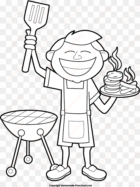 clip art stock apron drawing clipart black and white - barbecue clipart black and white
