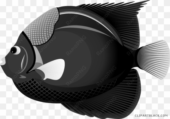 clip art stock clipartblack com animal free black white - tropical fish