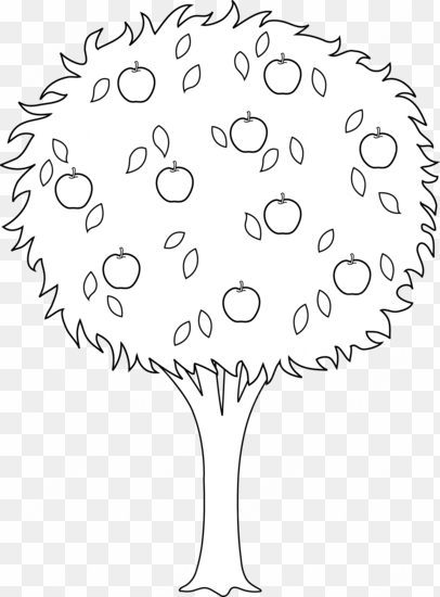 clip art transparent collection of high quality - apple tree black and white