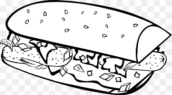 clip art transparent library fast food breakfast sub - food drawings black and white