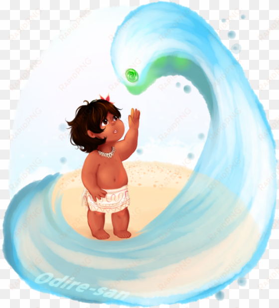 clip art transparent stock choseen by the ocean odire - baby moana and the ocean