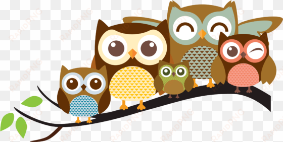 clip art transparent stock cute owl family clipart - owl family clipart png