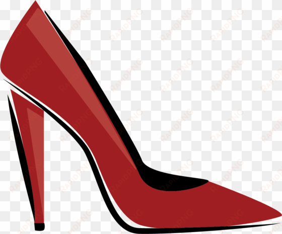 clip art walk a mile in her shoes women - red shoe clipart
