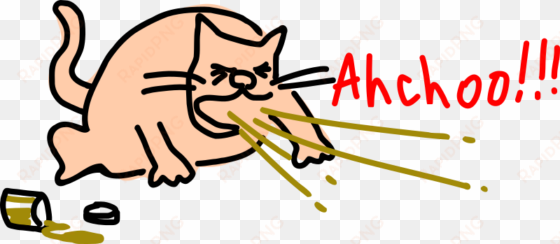 clip arts related to - cat sneezing clipart