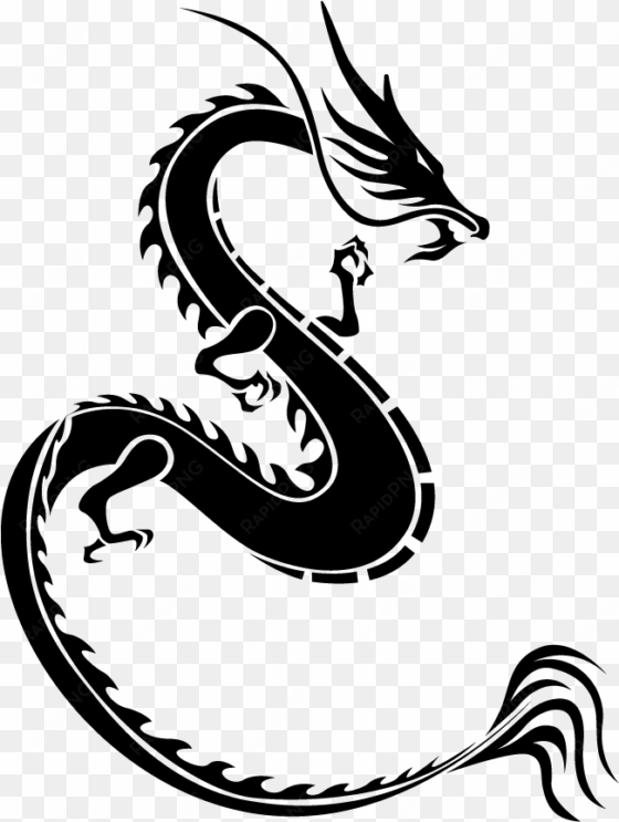 clip black and white library hai tang design - dragon