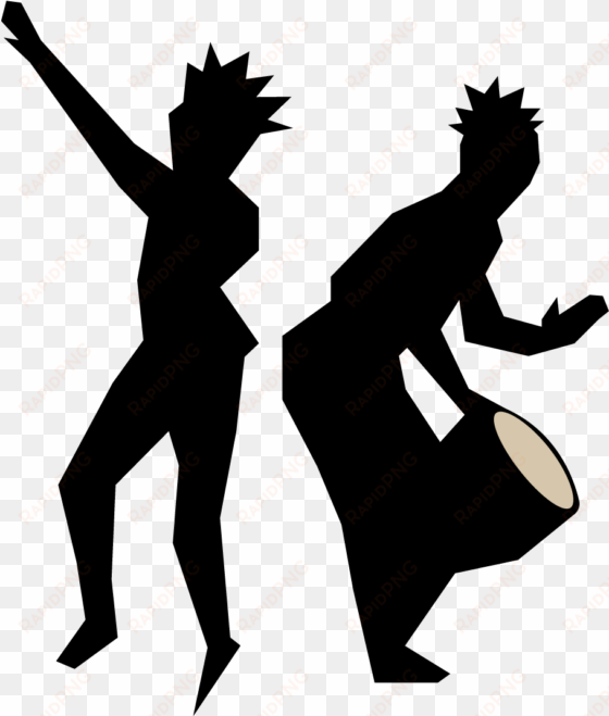 Clip Black And White Stock African Dancer Silhouette - African Dance Png transparent png image